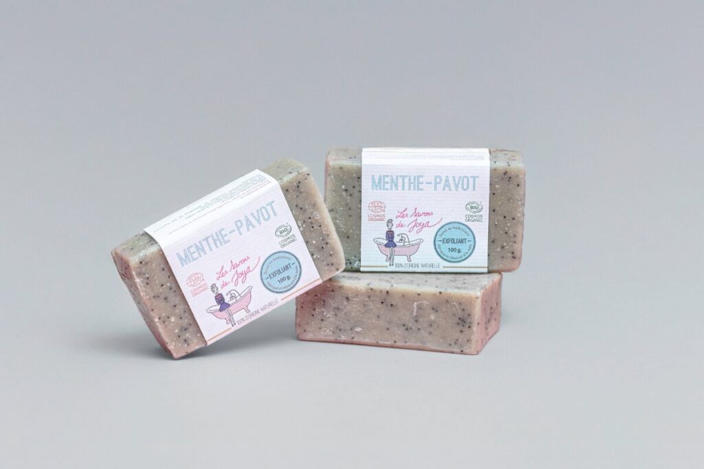exfoliation corps savon Menthe-Pavot les Savons de Joya