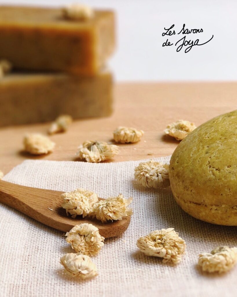 shampoing solide camomille curcuma