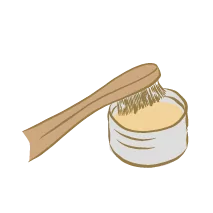 Frotter brièvement la brosse à dents contre le dentifrice