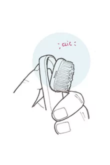 Brosse à dents souple rechargeable en bioplastique - Caliquo