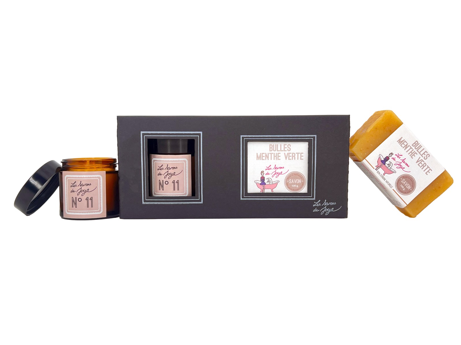 COFFRET BOUGIE - Bulles-menthe verte