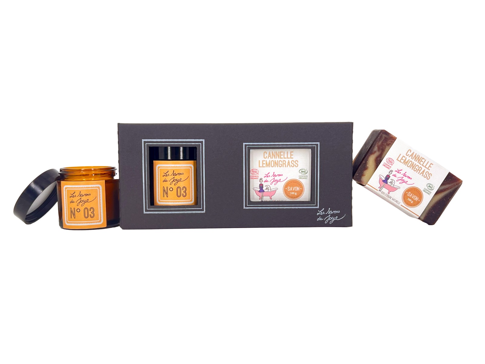 COFFRET BOUGIE - Cannelle et Lemongrass
