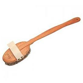Brosse de massage détachable Anaé en bois avec manche amovible

