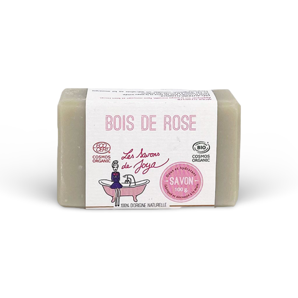 Savon bois de rose de 100 grammes et 100% d'origine naturelle.