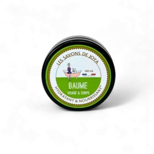 Baume visage et corps au monoi dans une boite marron de face