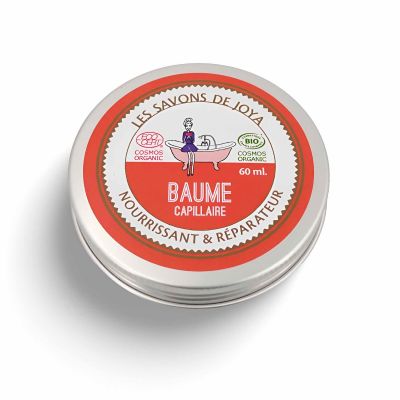 Boite de baume capillaire nourrissant et réparateur 100% naturel de 60 ml.
