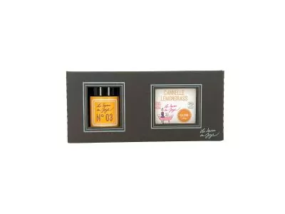 COFFRET BOUGIE - Cannelle et Lemongrass