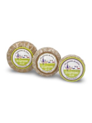 Trio de shampoing solide sans huiles essentiels pour cheveux frisés et crépus de 80, 50 et 30 grammes.