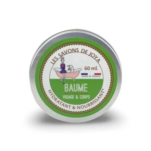Boite de baume visage et corps hydratant et nourrissant 100% naturel de 60 ml.