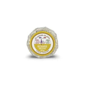 Recharge boite dentifrice solide au citron et romarin de 40 grammes.
