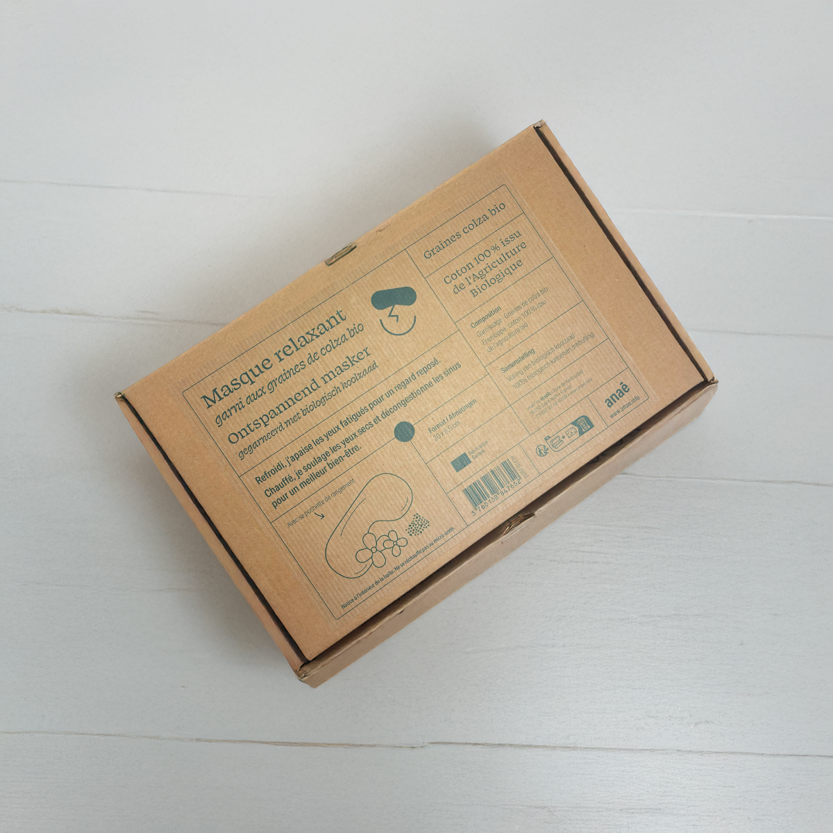 Masque chauffant/réfrigérant - Graines de colza bio