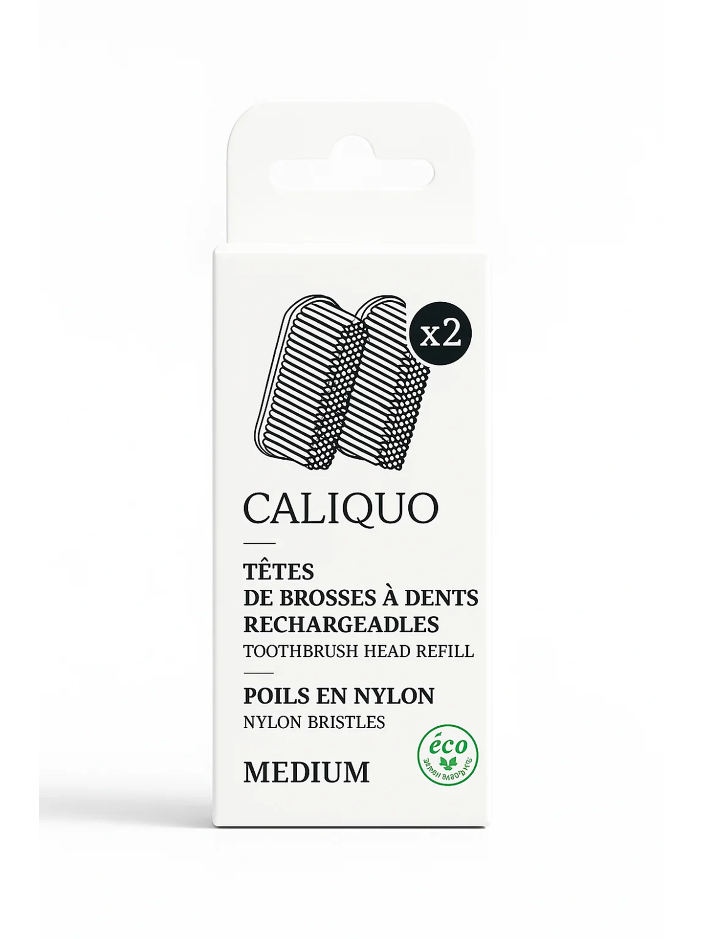 Pack de 2 recharges pour brosse à dents Caliquo